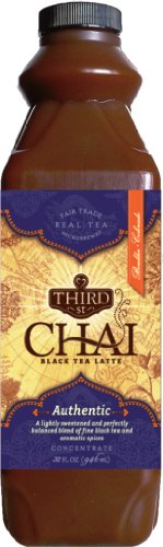 Third Street Chai, Authentic Chai, 32-Ounce Plastic Bottles (Pack of 6)