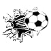 SODIAL(R) Soccer Ball Football vinyl Wall Sticker Decal Kids Room Decor Sport Boy Art Bedroom,s2002