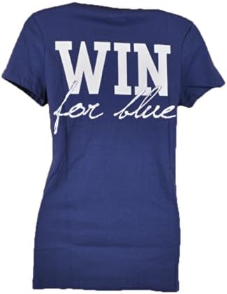 NCAA Butler University Bulldogs Women Ladies Win 4 Blue Vneck Tshirt Tee XLarge