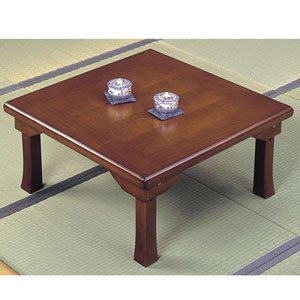 折れ脚座卓 75cm×75cm 52215 【21338】 