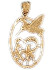 Dazzlers Solid 14k Gold Hummingbird Charm Pendant Available in three colors from jewelsberry (weights: 2.8 grams only)