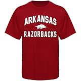 Arkansas Razorbacks Youth Printed Crew T-Shirt - Cardinal (Small)