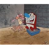 Ren & Stimpy Animation Art Cel Sericel Limited Edition "All Choked Up" Nickelodeon Seal & COA