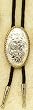 Engraved Oval Bolo Tie