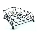 Wrought iron vintage French style napkin holder dispenser, Dark