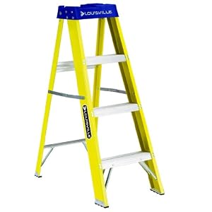 Louisville Fiberglass Step Ladder, 250-Pound Duty Rating