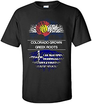 HHKLINGYUN COLORADO GROWN GREEK ROOTS State and Nationality USA America-Unisex Tshirt Large