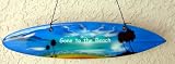 Surfboard Sign - Gone to the Beach - Palm Tree Dolphins
