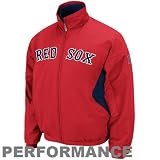 MLB Men's Boston Red Sox Long Sleeve Lightweight Full Zip Thermabase Premier Home Jacket (Pro Scarlet/Pro Navy, Large)