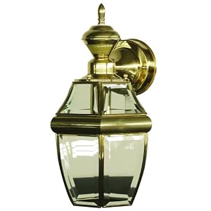 Heath Zenith SL-4166-PB Motion-Activated Six-Sided Carriage Light, Polished...