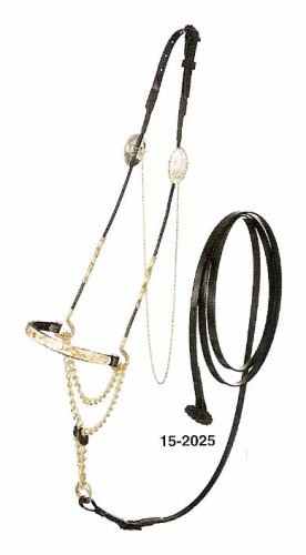 ROYAL KING Single Stone Silver Nose Arabian Cable Show Halter with Lead