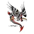 Ed Hardy Panther Eagle Temporary Tattoo