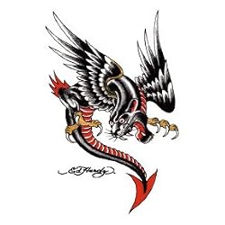 Ed Hardy Panther Eagle Temporary Tattoo