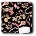 Lee Hiller Designs General Themes - Fashion Glamour Print Lipstick, Jewelry and Sunglasses on Black - Mouse Pads