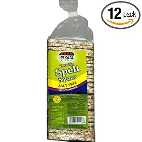 Paskesz Spelt Cakes No Salt, 5.5-Ounce Packages (Pack of 12)