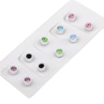 5X Paar 6mm Strass Metall Ohrclip Mag...