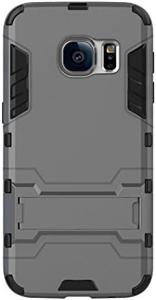 S7 Case, Galaxy S7 Case, Hybrid Dual Layer Combo Armor Heavy Duty Protective Case with Built-in Kickstand, Shock, Scratch And Dust Proof Case For Samsung Galaxy S7 Grey