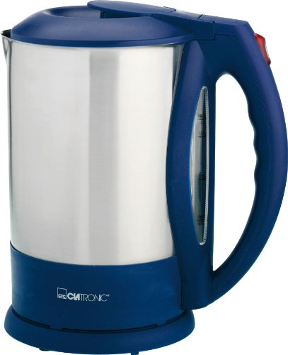 Clatronic WKS 2882 kabelloser Wasserkocher blau-silber 1,5 L