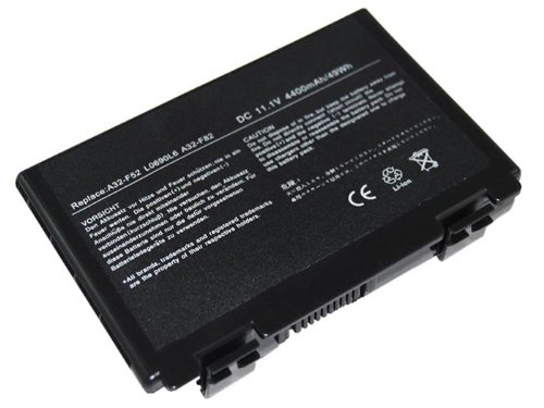 Laptop Battery for ASUS F52 F82 F83S K40 K40E K40IJ, Battery Part Number: 90-NVD1B1000Y, A32-F52