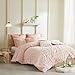 Urban Habitat Brooklyn Comforter Set Full/Queen Size - Pink , Tufted Cotton Chenille Dots â€“ 7 Piece Bed Sets â€“ 100% Cotton Jacquard Teen Bedding For Girls Bedroom