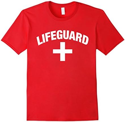 Men's Red  Lifeguard Shirt - 1 Sided Lifeguard Tshirt XL Red