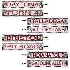 Raceway Street Signs4 Per Unit