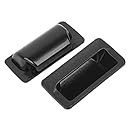Uxcell a14030400ux0252 Plastic Handle Recessed Flush Pull Door Finger Insert, Black, 2-Piece