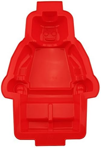 1 Large Figure Silicone Cake Mold for Lego Lovers Color: Red Model: (Home & Kitchen)