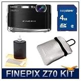 cheap Fujifilm Z70 12 MP Digital Point and Shoot Camera (Black), 5X Periscopic Optical Zoom Lens, 2.7