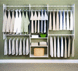 Easy Track RB1460 4-to-8-Foot Deluxe Tower Closet, White