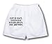 White Boxer Short with Eat right, exercise regularly, die anyway.