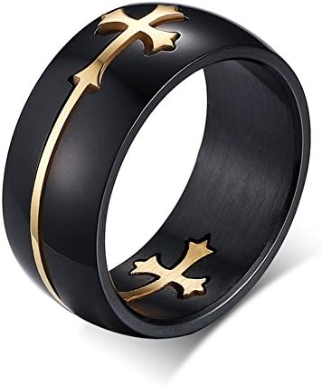 Kaariag Punkin® Titanium Steel Inlay Cross Ring