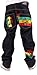 Money Talks Men's Rasta One Love Loose Fit Jeans