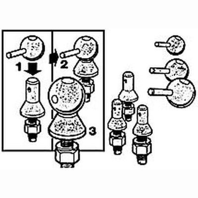 CONVERT-A-BALL HITCH SYSTEM 906B CONVERT 1 SHANK SS W/2