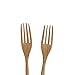 Miraclekoo Natural Chestnut Wooden Fork,7.5 Inch,2 Pcs