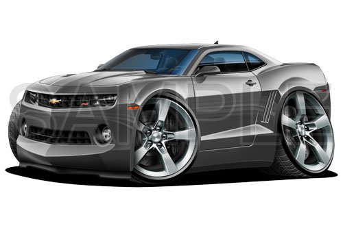 Camaro 2010 Gray 48 inch Wall Skin Graphic