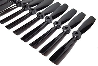 8 Sets Black DAL 5045 (5 x 4.5) Bull Nose Propeller. Made From Special Poly Carbonate Glass Injection Material. 16 PCS (8 CW and 8 CCW)