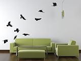 Crows Flying Huge Wall Vinyl Decal