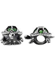 Storywheel® 3D Turtle Chrome Diopside Bead / Charm