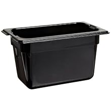 Carlisle 1032103 Black 6-3/4-Inch TopNotch One-Ninth Size Pan (Case of 6)