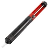 uxcell はんだ除去ポンプ　はんだ除去真空　真空はんだ除去ポンプ　駆除ツール　プラスチック　マニュアル　ブラック　レッド