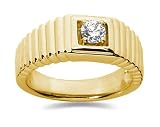 0.35 CTW Men's Diamond Ring in 18K Yellow Gold