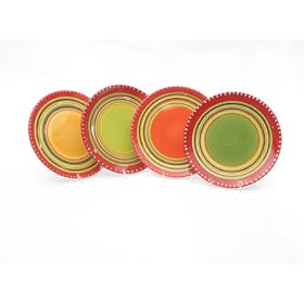 Buy Certified International Hot Tamale Salad Dessert Plate, Set of 4 Assorted Designs