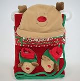 Baby Christmas Matching Booties Cap Hat Blanket Gift Set 41ybdrIWsmL. SL160 Baby Blanket Gift Set 6 piece w/Washcloth, Blanket, Hat, Bib, Hanger, Booties (Green)