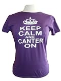 Keep Calm and Canter on' Purple skinni fit t-shirt