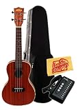 Kala KA-C Mahogany Concert Ukulele Bundle with Hard Case, Tuner, and Polishing Cloth