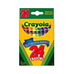Crayon, Crayola, 24 Ct., Regular Size, Assorted Colors, Tuck Box BIN520024 by 