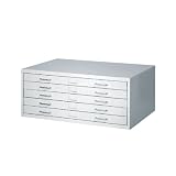 Safco  Facil? 5-Drawer Flat File-Small Light Gray