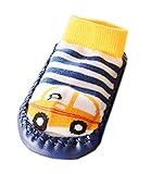 Ziweiba ベビーシューズ 靴下付き ソフト 短い 練習 トレーニング ルームシューズ 室内 履き 室外 ベビー 滑り止め付き (11, C)