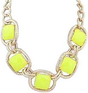 Fashion Chain Necklace Ornaments Fluorescent Color Short Paragraph Women Clavicle Chain
